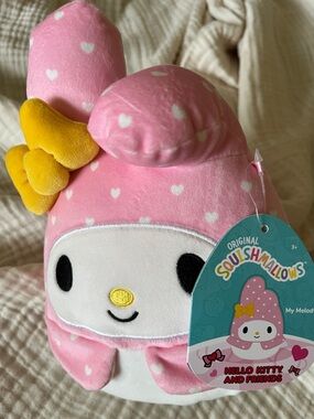 Squishmallows My Melody Plush - Pink with Yellow Bow NWT